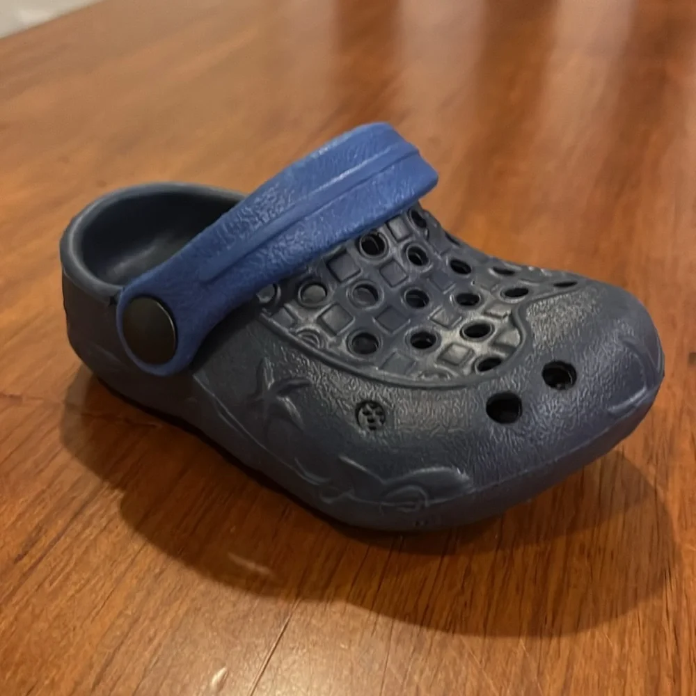 Ocean Scene Clogs Shoes blue Toddlers Infant Baby Boys Size 2/3